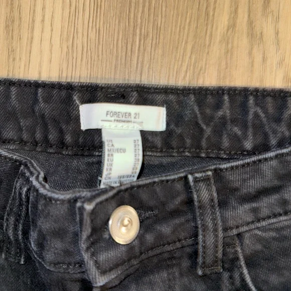 Forever 21 Black Wide Leg Flare Jeans - Picture 2 of 4